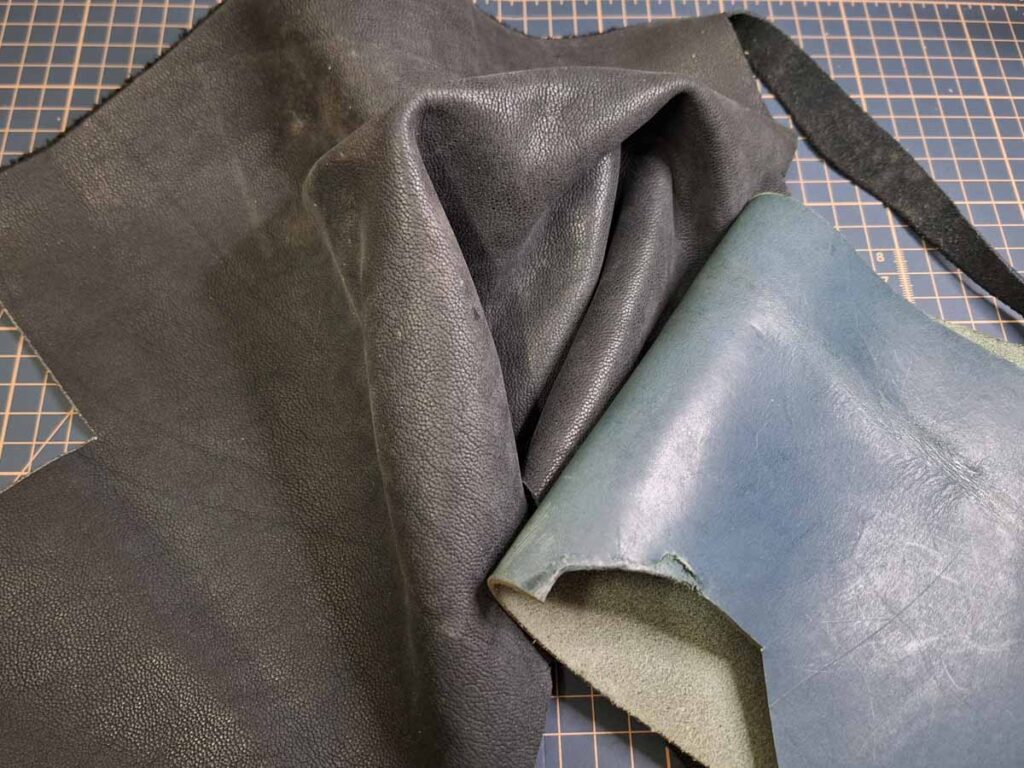 柔軟的鉻鞣革與硬挺的植鞣革